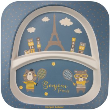 Набір посуду Canpol babies Bonjour Paris, 5 предметів, синій (9/227_blu) - Pampik - 3