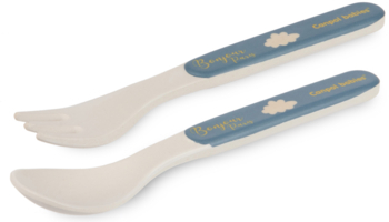 Набір посуду Canpol babies Bonjour Paris, 5 предметів, синій (9/227_blu) - Pampik - 5