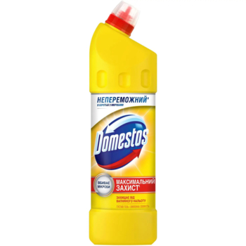 Чистящее средство для унитаза Domestos Лимонная свежесть, 1 л - Pampik