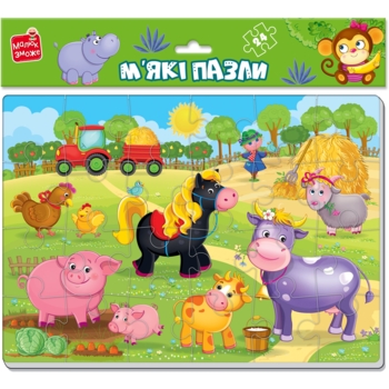 М'які пазли Vladi Toys Малюк зможе А4 Ферма, 24 елементів (VT1102-18) - Pampik