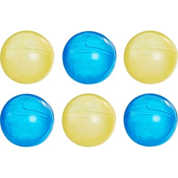 Водяные бомбочки Hasbro Nerf Super Soaker Hydro Balls 6-Pack, голубые с желтым, 6 шт. (F6393) - Pampik
