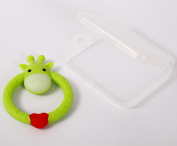 Прорізувач для зубів Lindo Жираф, зелений (LI 322 зел) - Pampik - 3