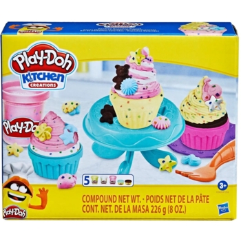 Игровой набор для лепки Hasbro Play-Doh Кухонные принадлежности Confetti Cupcakes Playset (F2929) - Pampik