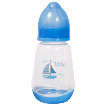 Бутылочка для кормления Lindo, с силиконовой соской, 150 мл, голубой (LI 115 гол) - Pampik
