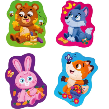 Пазли максі із грою Vladi Toys Малюк зможе Лісові звірі, 14 елементів, укр. мова (VT1722-22) - Pampik