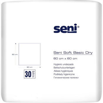 Пелюшки гігієнічні Seni Soft Basic Dry, 60x60 см, 30 шт. - Pampik
