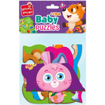 Пазли максі із грою Vladi Toys Малюк зможе Лісові звірі, 14 елементів, укр. мова (VT1722-22) - Pampik - 4