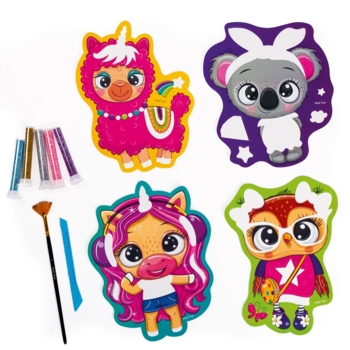 Набор для творчества Vladi Toys Glitter Art "Блестящие зверьки", укр. язык (VT4501-11) - Pampik - 3