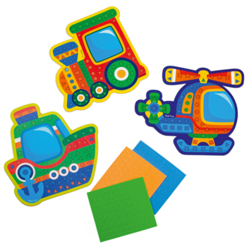 Набір для творчості Vladi Toys "Транспорт" м'яка мозаїка (VT4511-10) - Pampik - 3