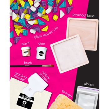 Стеклянная мозаика Mosaaro Подставка для чашек квадратная (MA1002) - Pampik - 5