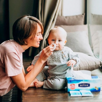 Носові хустки Elleair, що зволожують з гліцерином, 56 шт. (4 уп.х14 шт.) - Pampik - 3