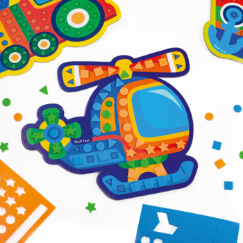 Набір для творчості Vladi Toys "Транспорт" м'яка мозаїка (VT4511-10) - Pampik - 4