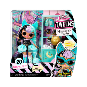 Ігровий набір із лялькою L.O.L. Surprise Tweens Masquerade Party Кет Місчіф, з аксесуарами (584117) - Pampik