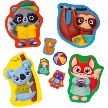 Пазли максі з грою Vladi Toys Малюк зможе "Тварини та іграшки", укр. мова, 12 елементів (VT1722-23) - Pampik