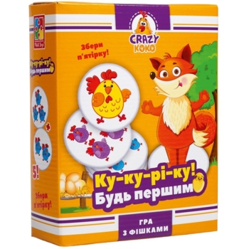 Настільна гра Vladi Toys Crazy Koko "Ку-ку-рі-ку!", укр. мова (VT8025-08) - Pampik
