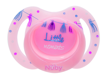 Анатомічна пустушка Nuby, 0-6 міс., світиться в темряві, рожевий, 2 шт. (5887SFSN-LMpink) - Pampik - 2