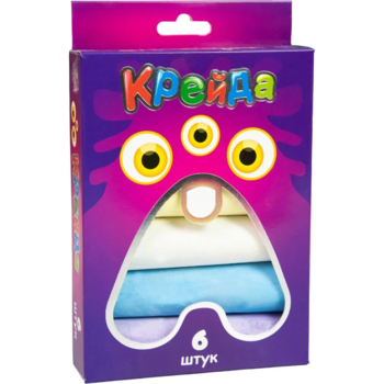 Крейда кольорова Strateg велика кругла, 6 шт. (50102) - Pampik