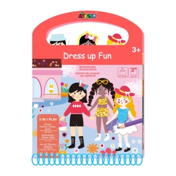 Набір для творчості Avenir Топ-модель 3 в 1, розмальовка з наклейками (CH201742) - Pampik