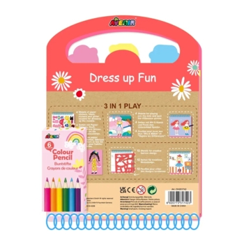 Набір для творчості Avenir Топ-модель 3 в 1, розмальовка з наклейками (CH201742) - Pampik - 2