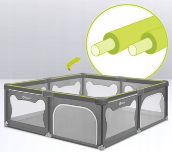 Манеж Lionelo, 187x207 см (LO-WILLOW XL GREY CONCRETE) - Pampik - 4