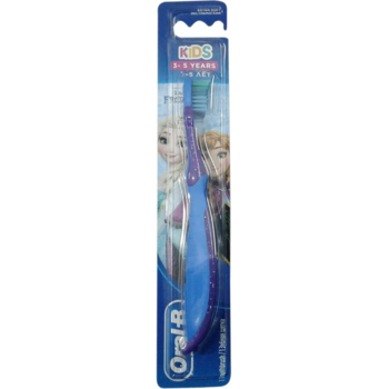 Детская зубная щетка Oral-B Kids Холодное сердце, экстрамягкая, синяя с фиолетовым - Pampik