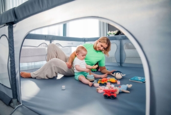 Манеж Lionelo, 187x207 см (LO-WILLOW XL GREY CONCRETE) - Pampik - 6