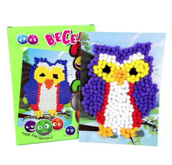 Набір для творчості Strateg Веселі помпони - Сова (30996) - Pampik - 2