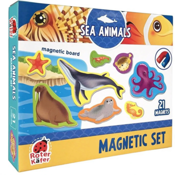 Магнитный набор Roter Kafer Морские обитатели с доской (RK2090-05) - Pampik