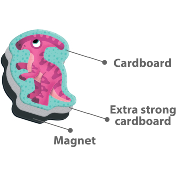 Магнітний набір Roter Kafer Динозаври з дошкою (RK2090-03) - Pampik - 5
