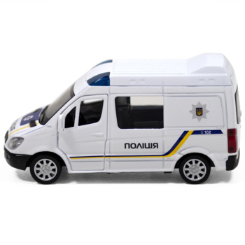 Автомодель TechnoDrive Mercedes-Benz Sprinter Полиция, 1:32, белый (250294) - Pampik - 3