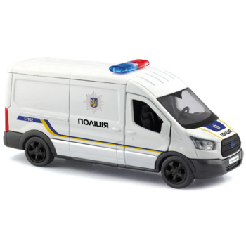 Автомодель TechnoDrive Ford Transit Van 2018 Поліція, 1:32, білий (250343U) - Pampik - 6