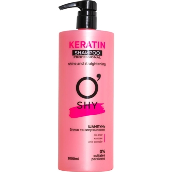 Шампунь O'Shy Keratin Professional, блиск та випрямлення, 1 л - Pampik