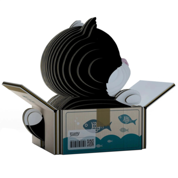 Збірна 3Д модель Eugy Зоопарк Кошеня чорно-біле (XEG-089) - Pampik - 4