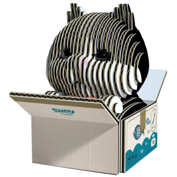 Збірна 3Д модель Eugy Зоопарк Кошеня чорно-біле (XEG-089) - Pampik - 2