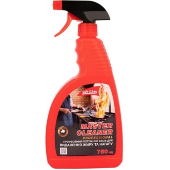 Миючий засіб San Clean Master Cleaner Professional, для видалення жиру та нагару, 750 г - Pampik