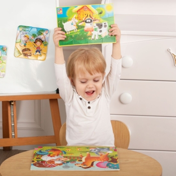 Мягкие пазлы Vladi Toys Малюк зможе А5 "Ферма", 12 элементов (VT1103-97) - Pampik - 4