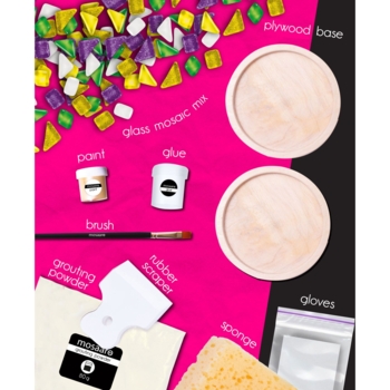 Скляна мозаїка Mosaaro Підставка для чашок кругла (MA1001) - Pampik - 5