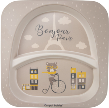 Набір посуду Canpol babies Bonjour Paris, 5 предметів, бежевий (9/227_bei) - Pampik - 3