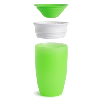 Чашка-непроливайка Munchkin Miracle 360 с крышкой, 296 мл, салатовый (051860) - Pampik - 2