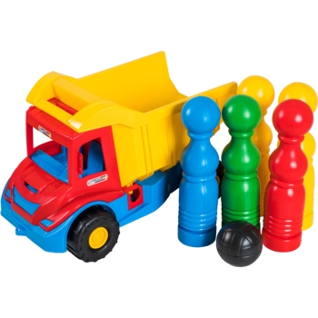 Машинка Tigres Multi truck вантажівка з кеглями, 40 см (39220) - Pampik - 2