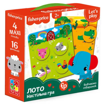 Настільна гра Vladi Toys Лото Вивчаємо тварин (VT2910-01) - Pampik