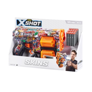 Швидкострільний бластер Zuru X-Shot Skins Dread Sketch, 12 патронів (36517H) - Pampik - 5