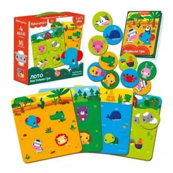 Настільна гра Vladi Toys Лото Вивчаємо тварин (VT2910-01) - Pampik - 2