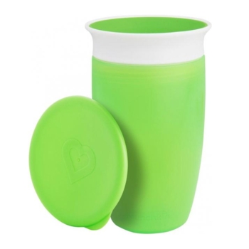Чашка-непроливайка Munchkin Miracle 360 с крышкой, 296 мл, салатовый (051860) - Pampik