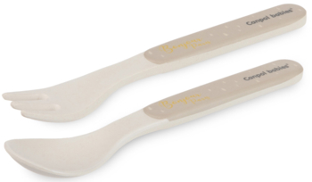 Набір посуду Canpol babies Bonjour Paris, 5 предметів, бежевий (9/227_bei) - Pampik - 5