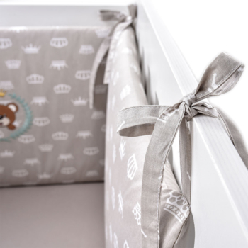 Защитный бортик в кроватку Papaella Корона, бежевый (08-13737) - Pampik - 7