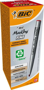 Маркер перманентный BIC Marking Fine Eco, 1,1 мм, черный, 12 шт. (8209022) - Pampik - 4