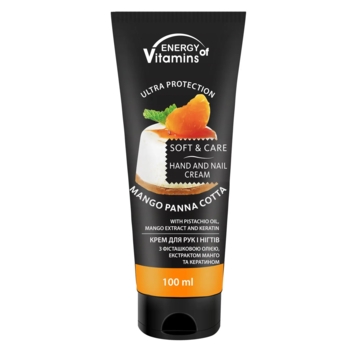 Крем для рук та нігтів Energy of Vitamins Mango Panna Cotta, 100 мл (5507) - Pampik