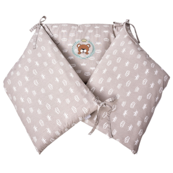 Защитный бортик в кроватку Papaella Корона, бежевый (08-13737) - Pampik