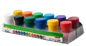 Гуаш ZiBi Kids Line, з пензликом, 12 кольорів (ZB.6658) - Pampik